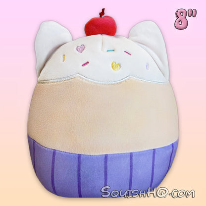 Squishmallows 8-Inch Miriam the Cupcake Cat with Hearts