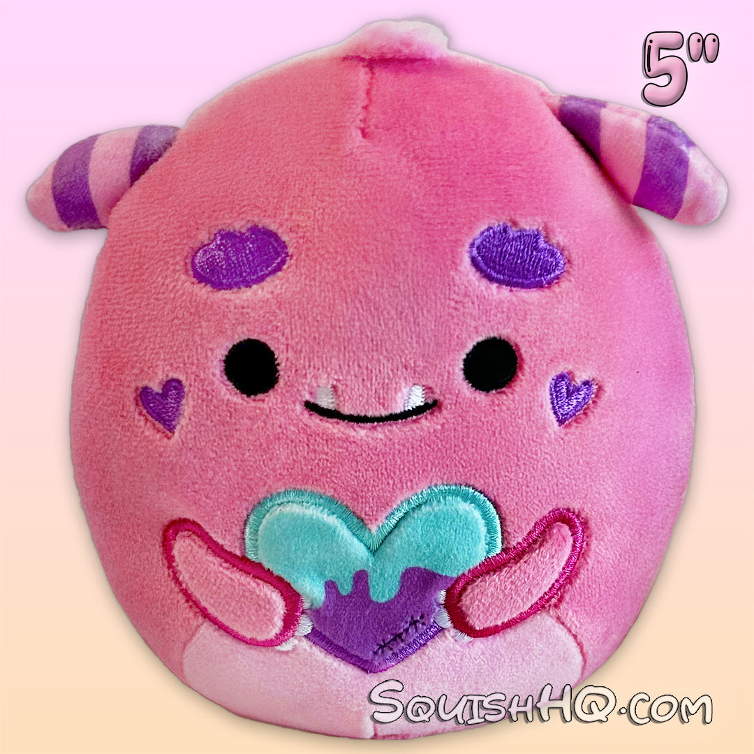 Squishmallows 5-Inch Mont the Monster Heart