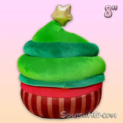 Squishmallows 8-Inch Myla the Christmas Tree Cupcake