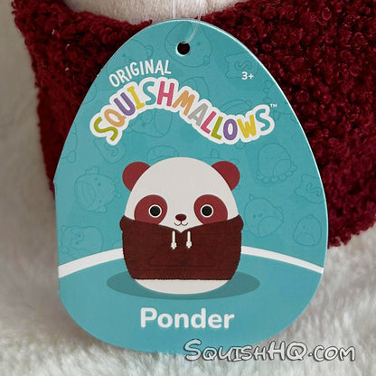 Squishmallows 8-Inch Ponder the Panda with Sherpa Hoodie