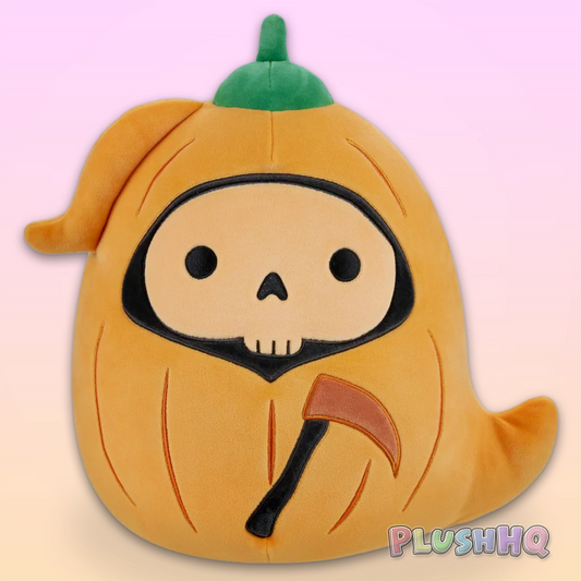 Squishmallows 8-Inch Select Series Otto the Pumpkin Grim Reaper
