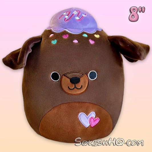 Squishmallows 8-Inch Rico the Sundae Dog with Hearts