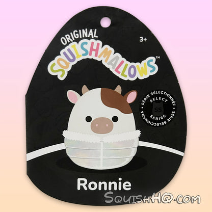 Squishmallows 8-Inch Select Series: Ronnie the Cow in Puffer Jacket