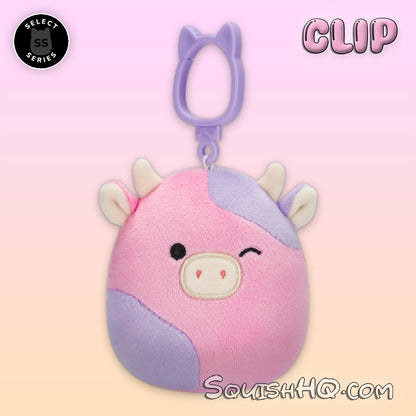 Squishmallows 3.5-Inch Clip Select Series Patty the Cow