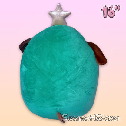 Squishmallows 16-Inch Sam the Christmas Tree Dog