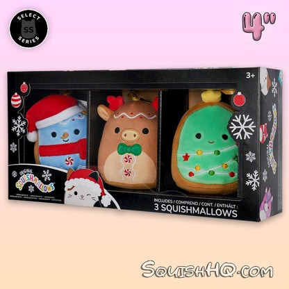 Squishmallows 4-Inch Select Series: Cookie Ornaments 3-Pack