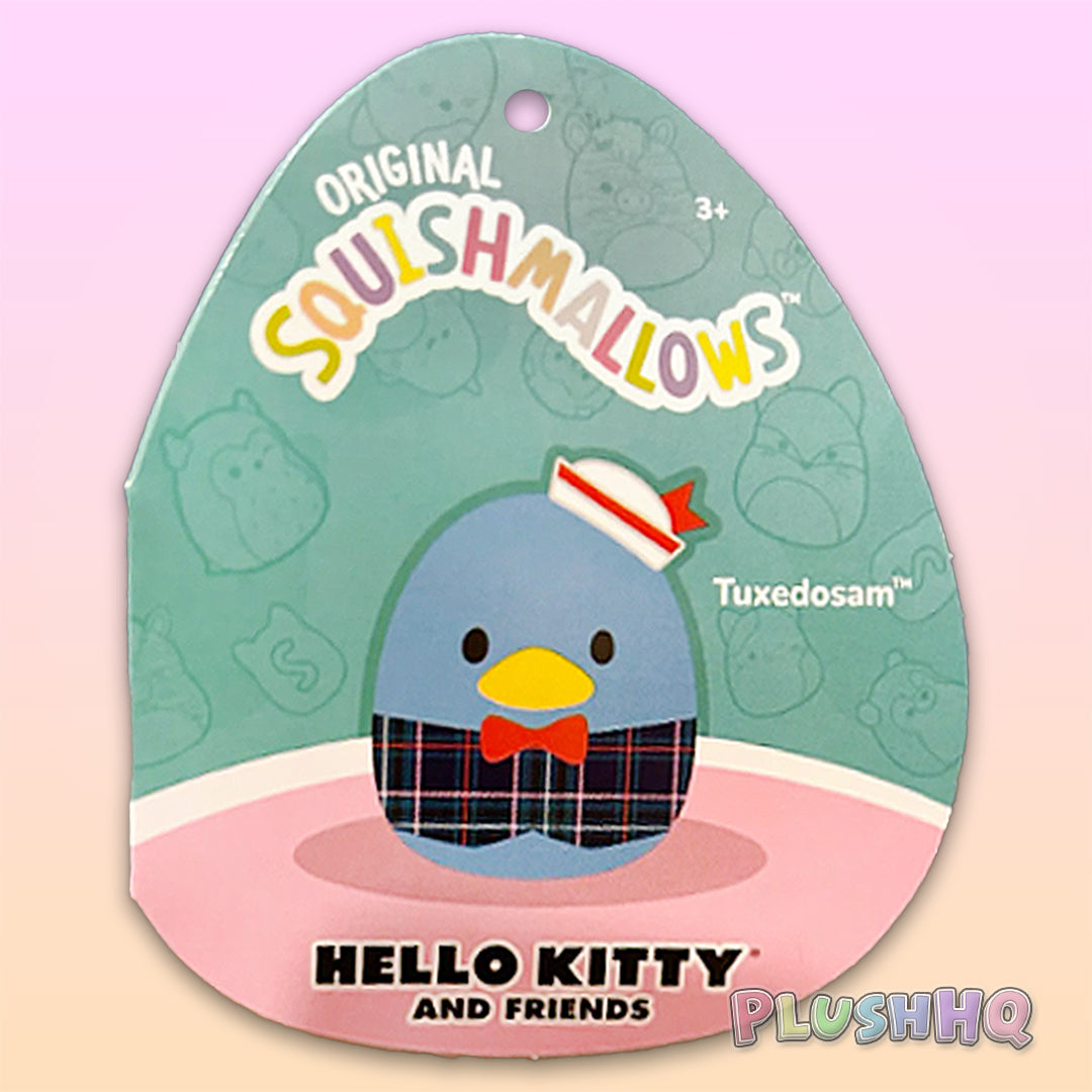 Squishmallows 6.5-Inch Sanrio Tuxedosam Plaid