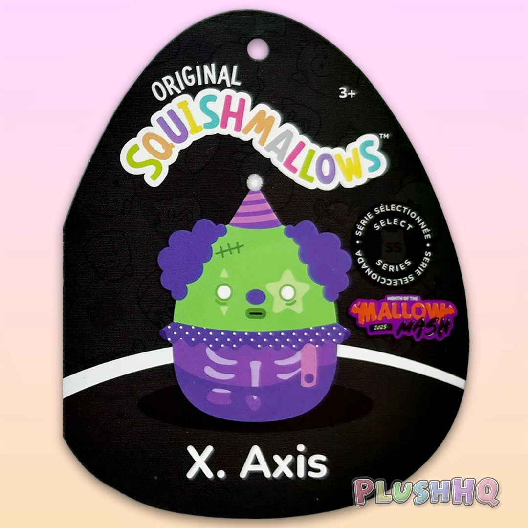 Squishmallows 12-Inch Select Series X. Axis the Zombie Clown