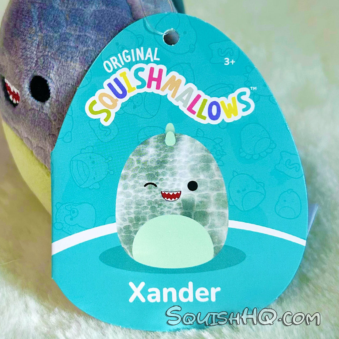 Squishmallows 3.5-Inch Clip Xander the Dinosaur