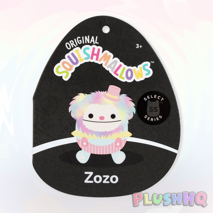 Squishmallows 12-Inch Select Series Zozo the Bigfoot Clown With Rainbow Hair